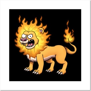 Fire Lion Posters and Art